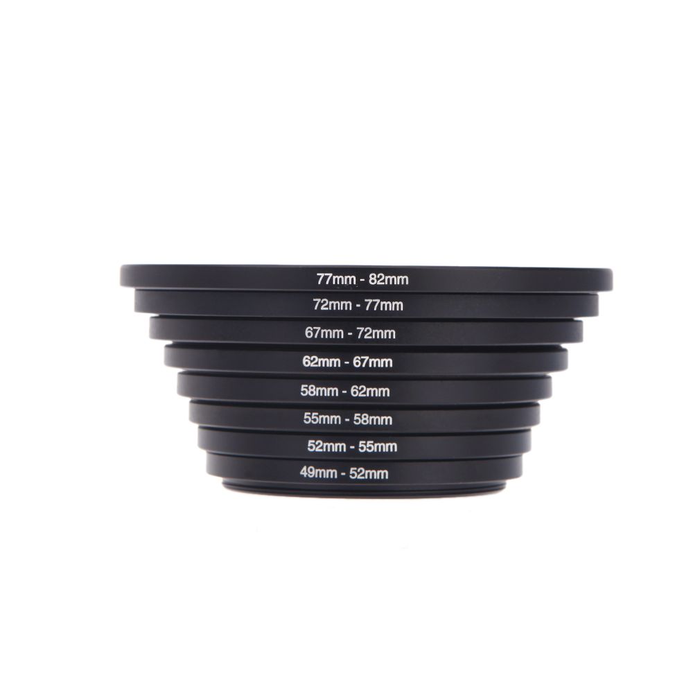 8pcs Filter Step Up Rings Adapter