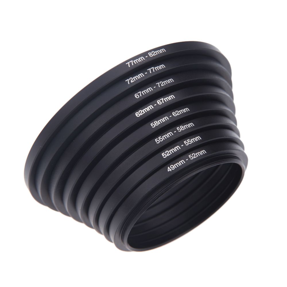 8pcs Filter Step Up Rings Adapter