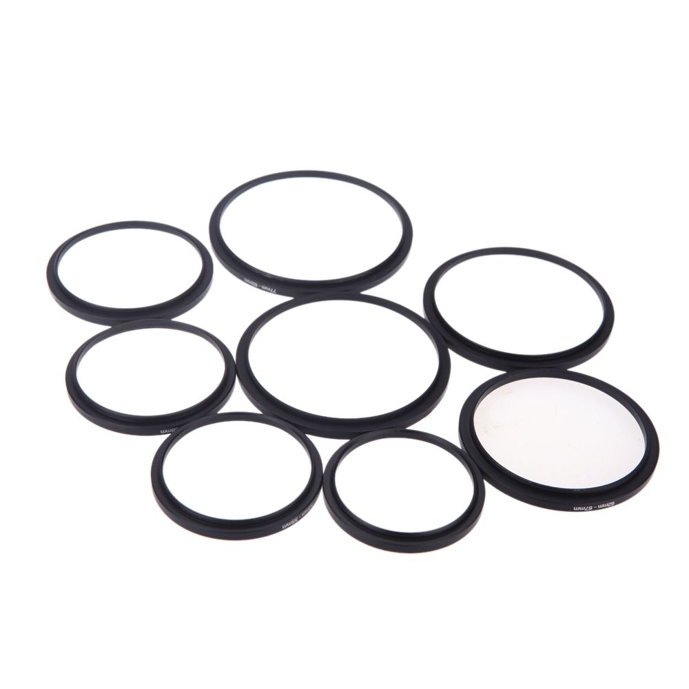 8pcs Filter Step Up Rings Adapter