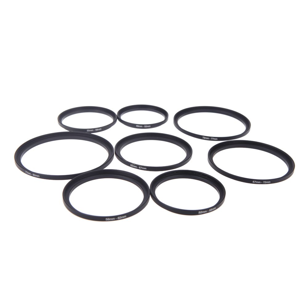 8pcs Filter Step Up Rings Adapter