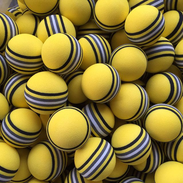 50pcs/bag Eva Foam Golf Balls Yellow/red/blue Rainbow Golf