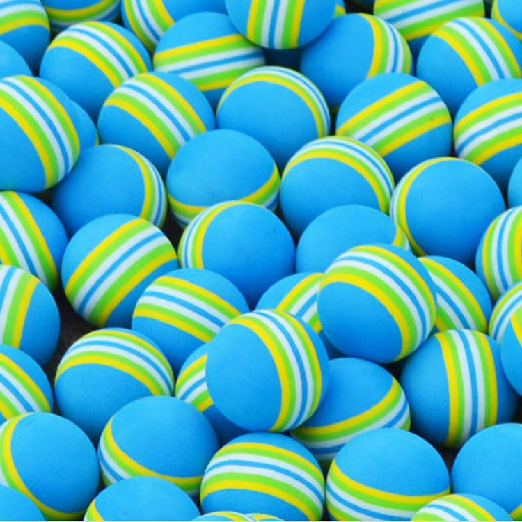 50pcs/bag Eva Foam Golf Balls Yellow/red/blue Rainbow Golf