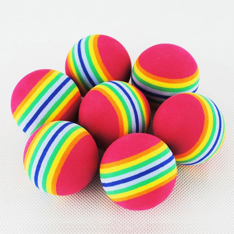 50pcs/bag Eva Foam Golf Balls Yellow/red/blue Rainbow Golf