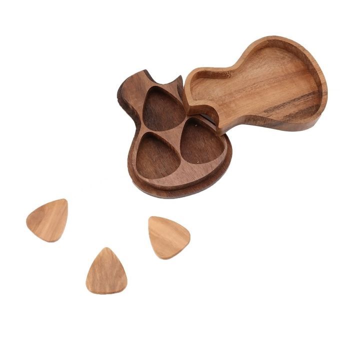 Guitar Pi K Box Three Latti Es Natural Wooden Paddle Suit Guitar A  Essories-wood