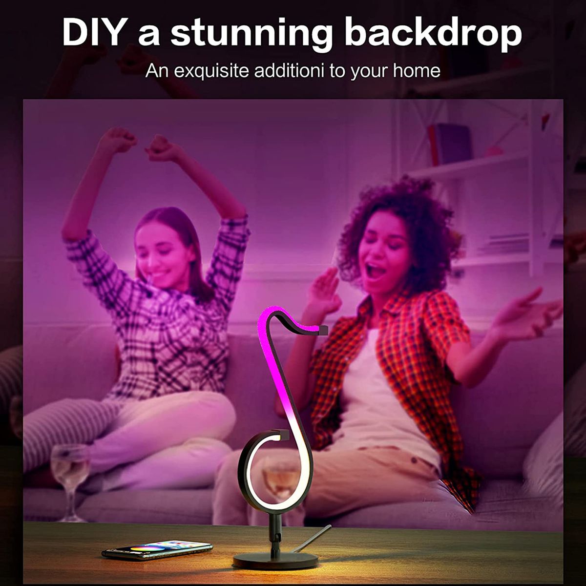 Smart LED Light RGB IC Smart Ambiance Night Light Remote