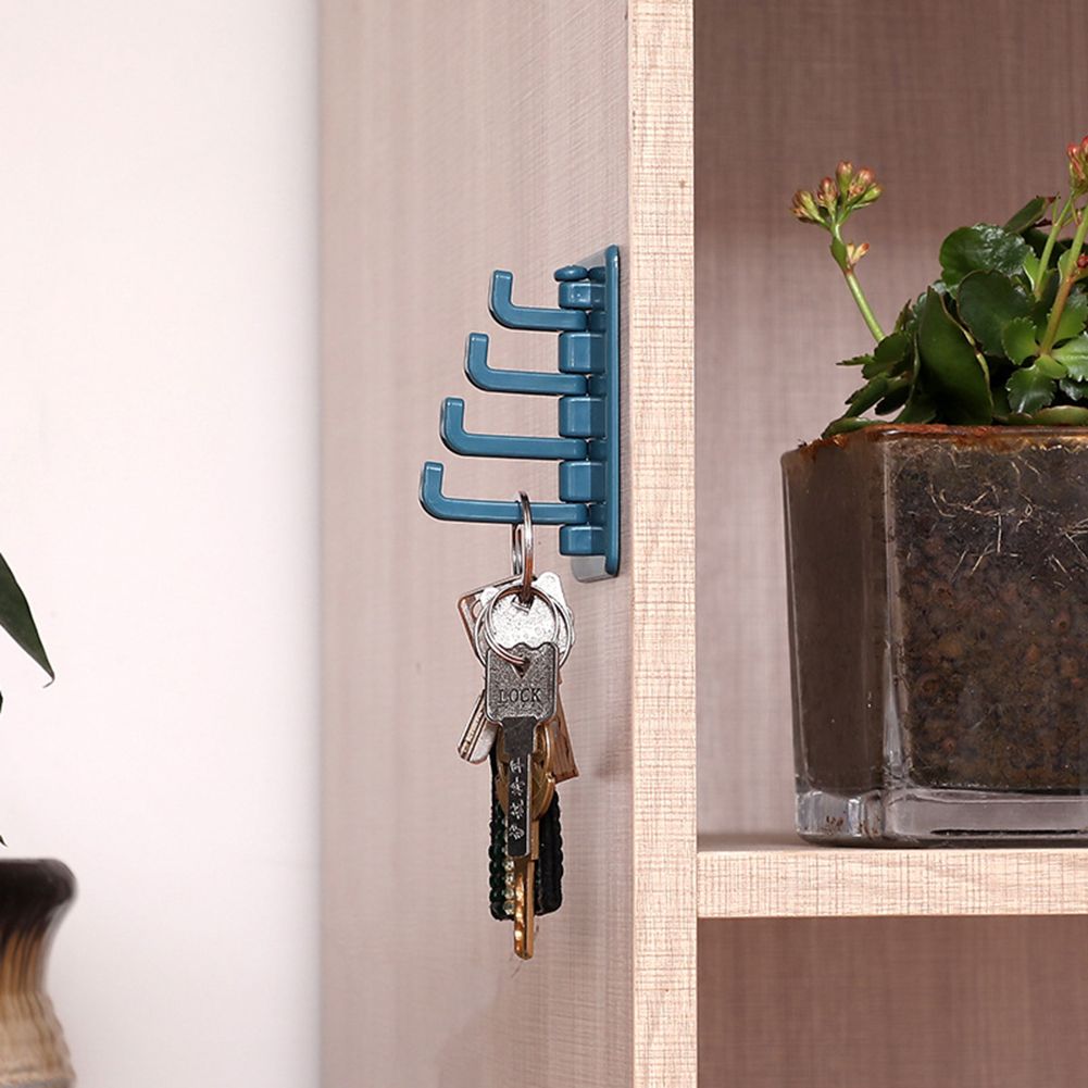 4pcs Adhesive Hook Rotatable Strong Bearing Wall Hanger Hook
