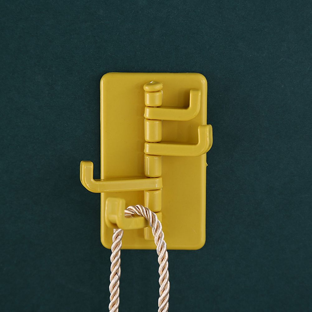 4pcs Adhesive Hook Rotatable Strong Bearing Wall Hanger Hook
