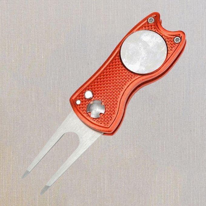 2pcs Foldable Golf Divot Tool Magnetic Ball Marker Pitchmark Golf