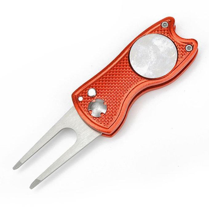 2pcs Foldable Golf Divot Tool Magnetic Ball Marker Pitchmark Golf