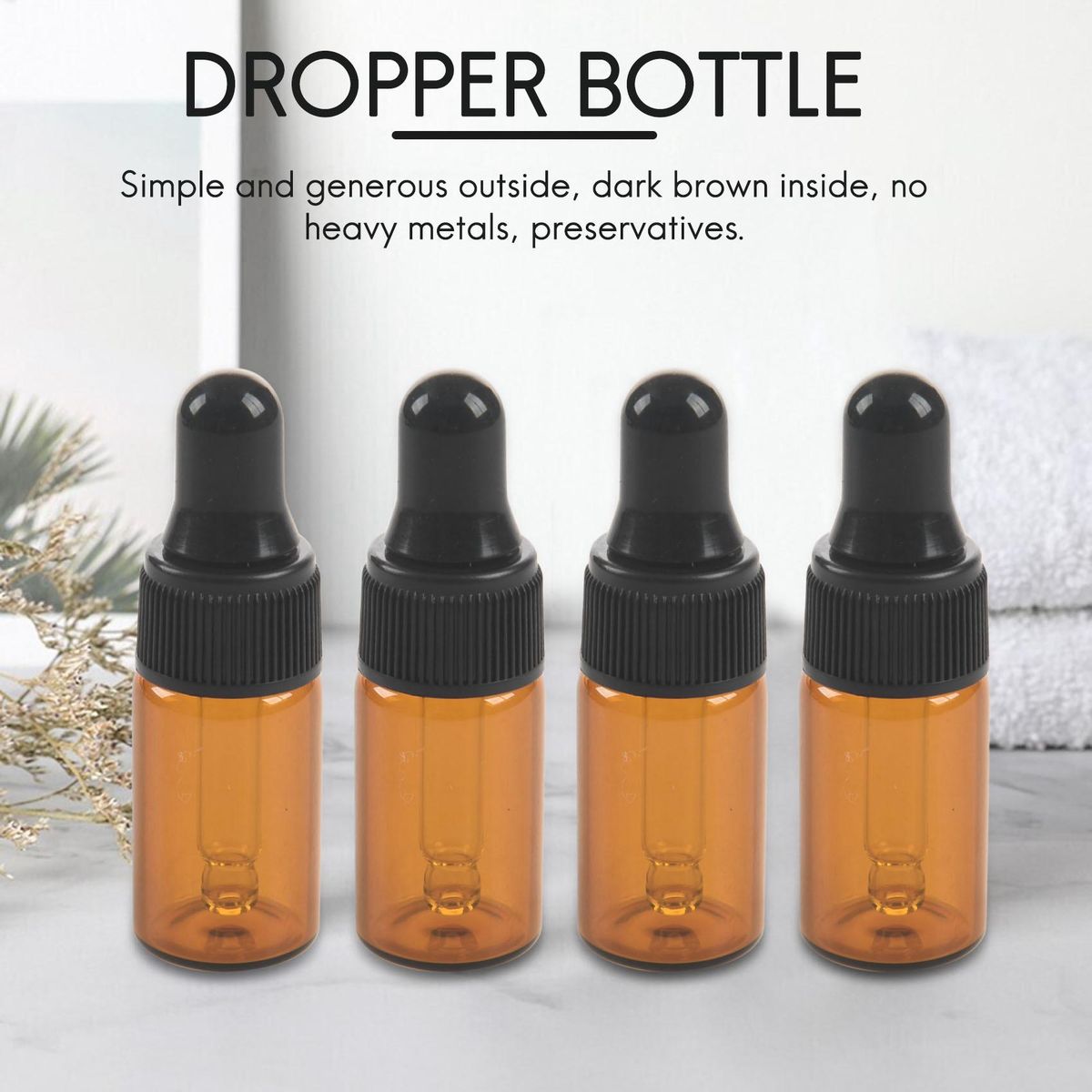 10pcs 3ml Empty Glass Dropper Bottles with Pipette for Essen
