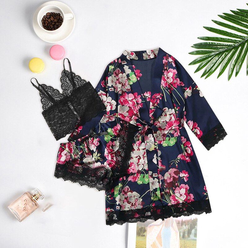 Women's Pajamas 3pc Pijama Women Pajamas Set
