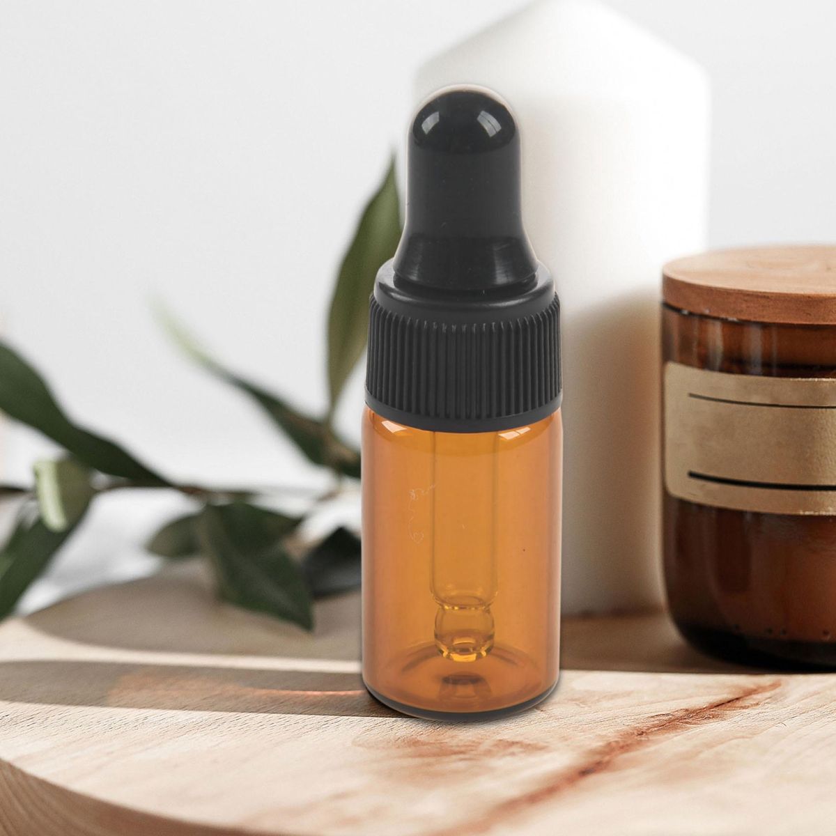 10pcs 3ml Empty brown Glass Dropper Bottles with Pipette for Oil