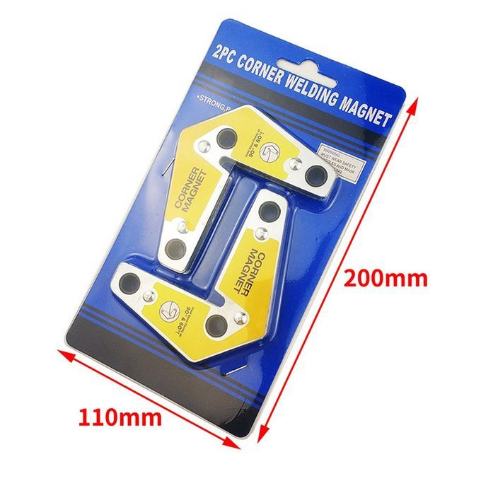 2PCS Neodymium Magnetic Clamp Corner Angle Welding Magnet Holder Fixator Yellow