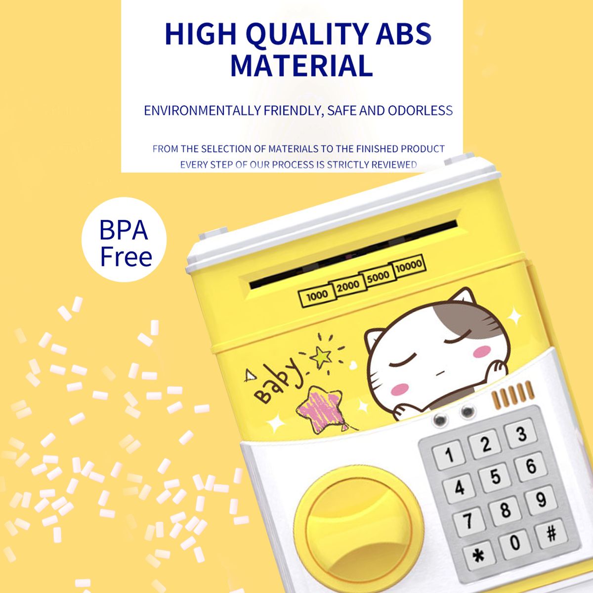 Electronic Piggy Bank Mini ATM Password Money Bank Cash