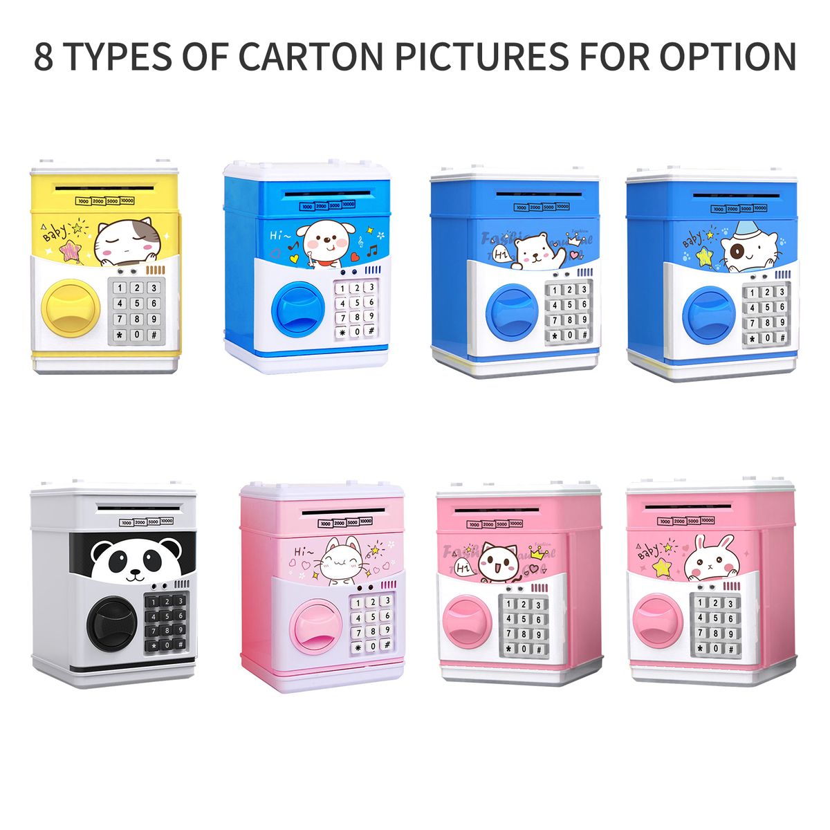 Electronic Piggy Bank Mini ATM Password Money Bank Cash