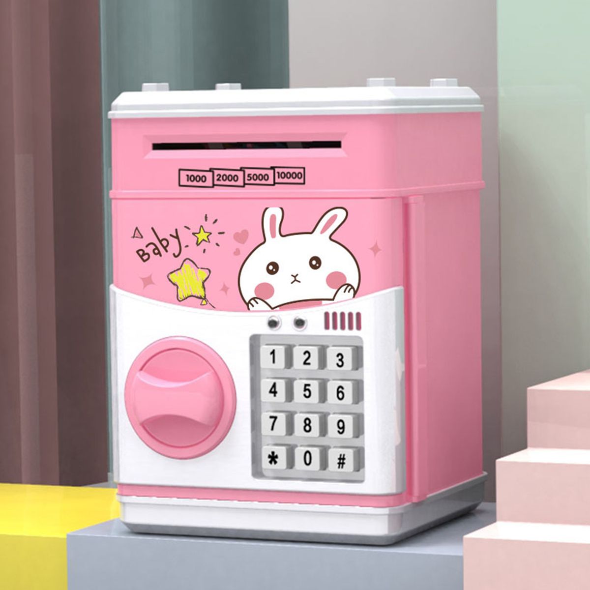 Electronic Piggy Bank Mini ATM Password Money Bank Cash
