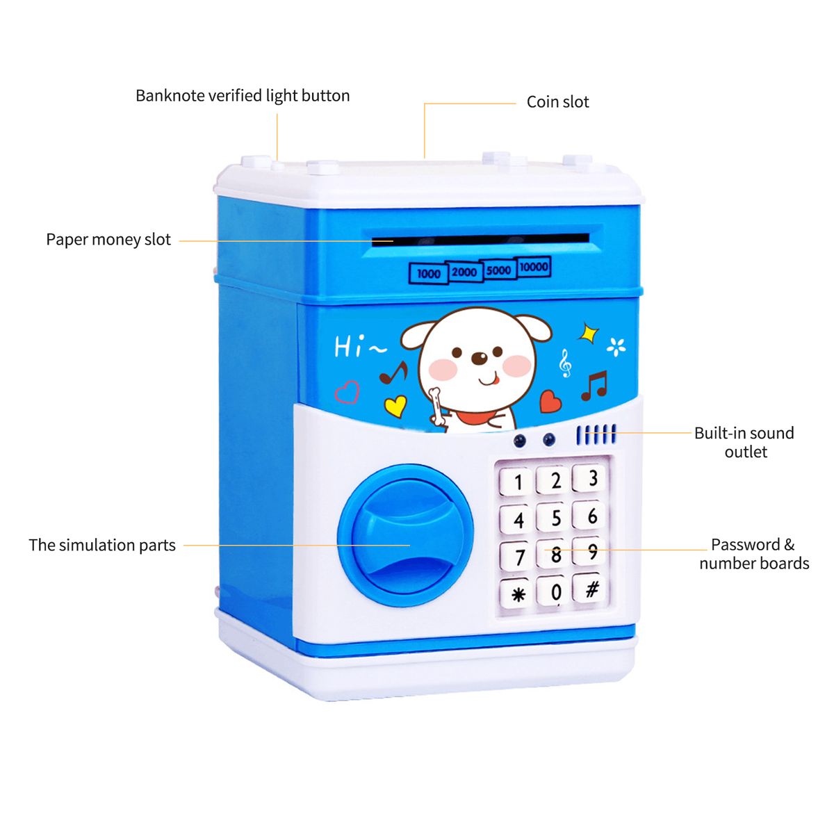 Electronic Piggy Bank Mini ATM Password Money Bank Cash