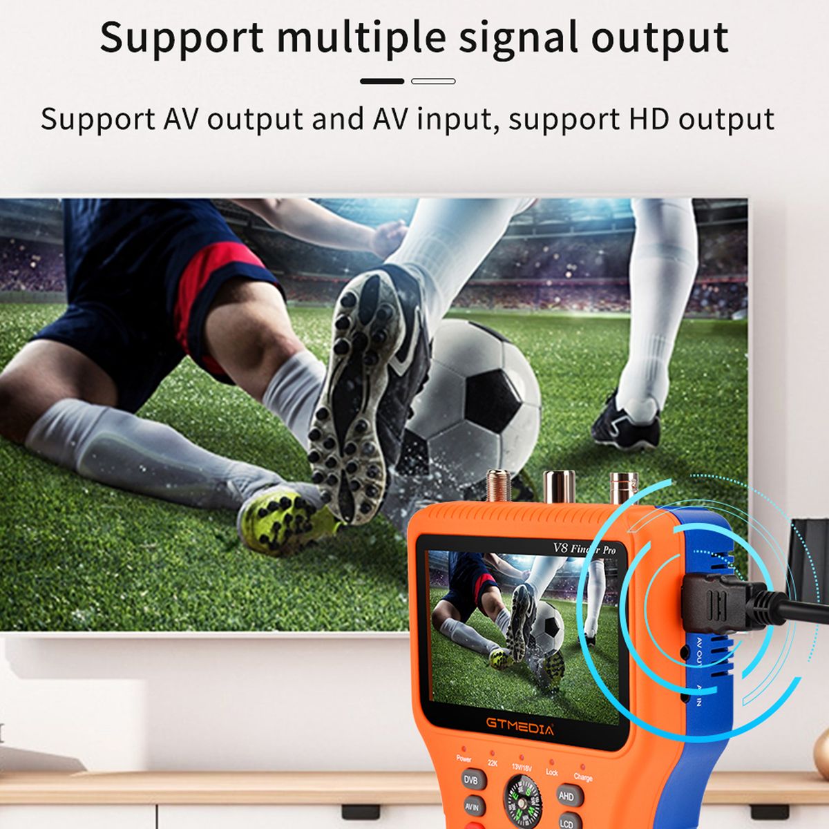 V8 Finder Pro TV Signal Finder Meter 4.3-inch
