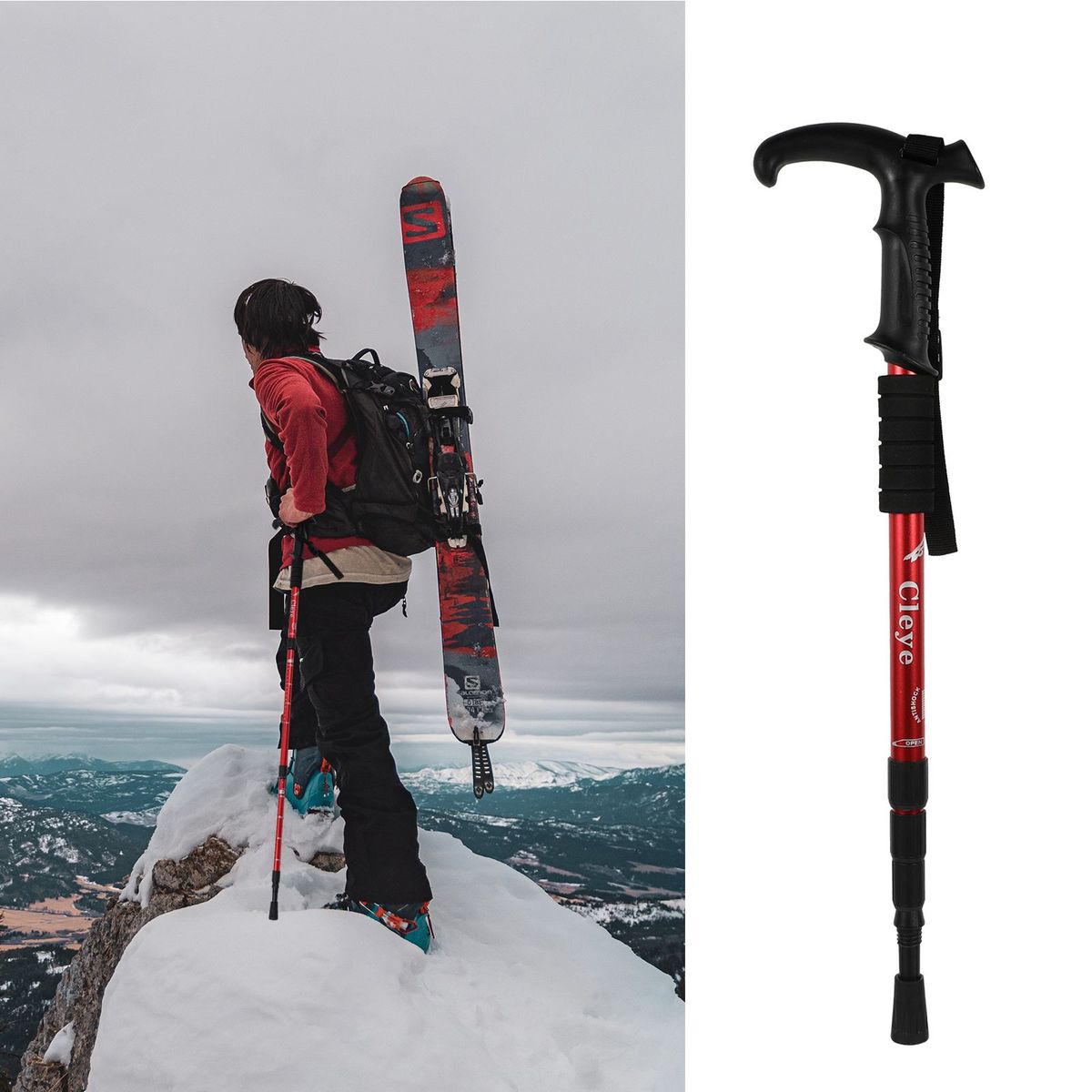 1pc Outdoor Walking Stick Self-Defense Stick For Camping