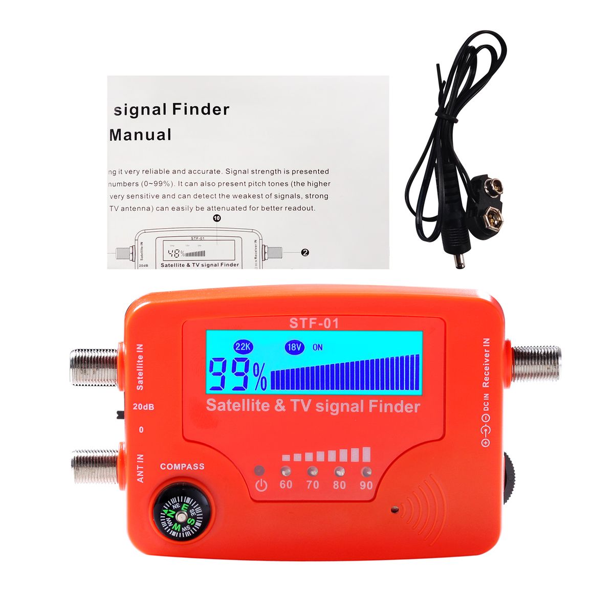 2 In 1 Satellite And TV Signal Finder LCD Digital Satellite
