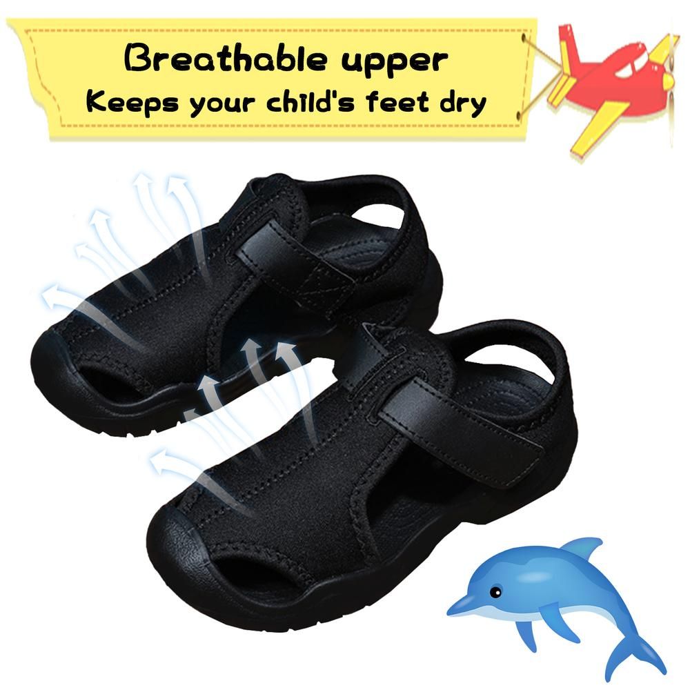 Toddler Sandals Summer Closed-Toe Lightweight Beach Sandals For Boys Girls Kids