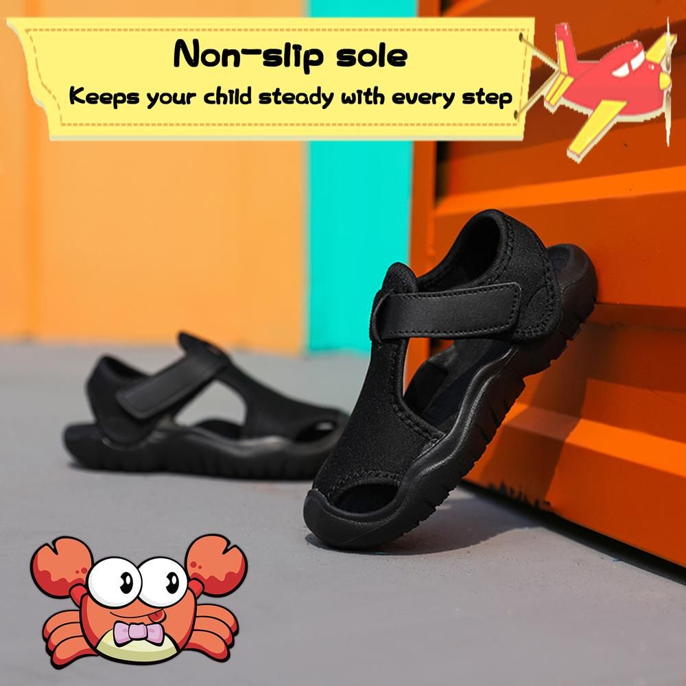 Toddler Sandals Summer Closed-Toe Lightweight Beach Sandals For Boys Girls Kids
