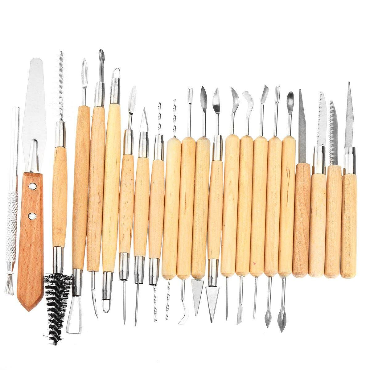 42Pcs Wooden Clay Sculpting Tools Pottery Carving Tool Set Modeling Craft Hobby