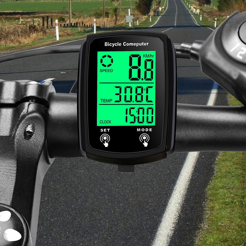 Wired Bike Computer LED Digital Bicycle Speedometer Odometer