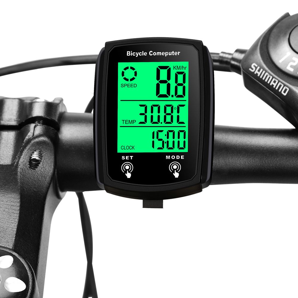 Wired Bike Computer LED Digital Bicycle Speedometer Odometer