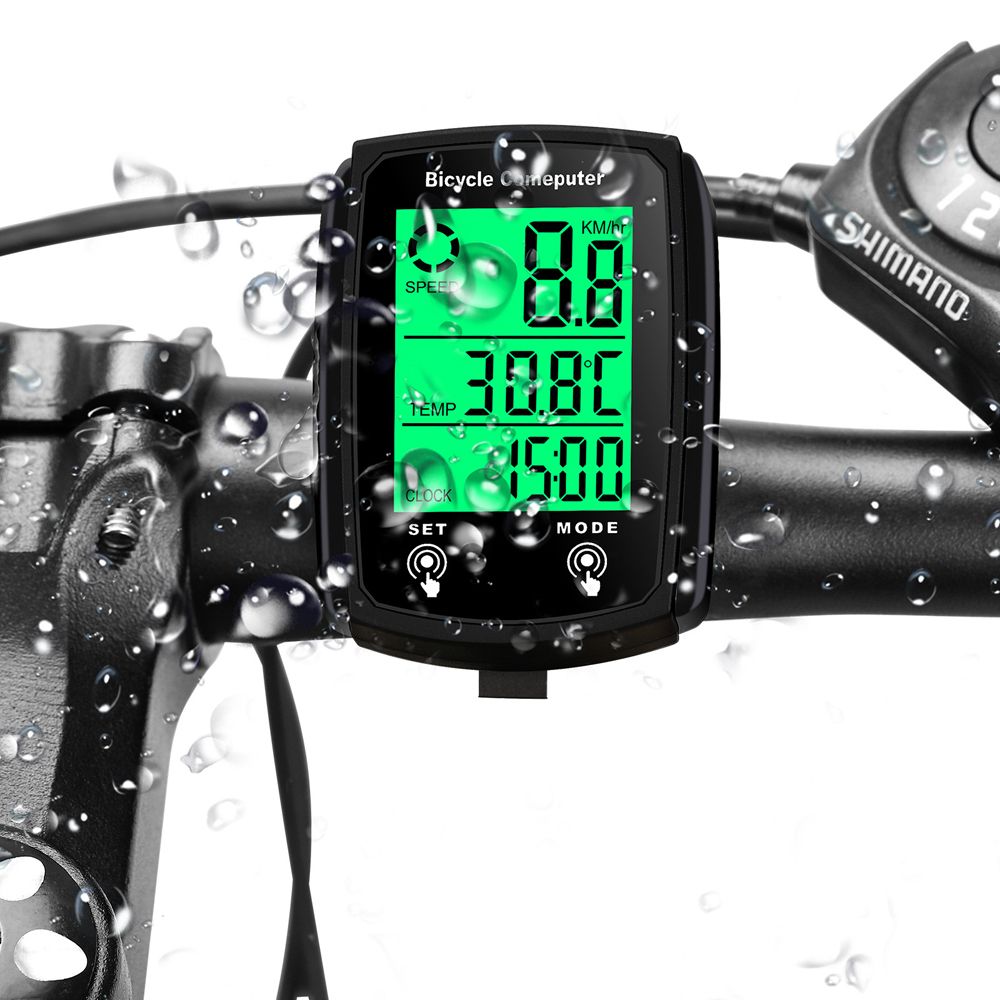 Wired Bike Computer LED Digital Bicycle Speedometer Odometer