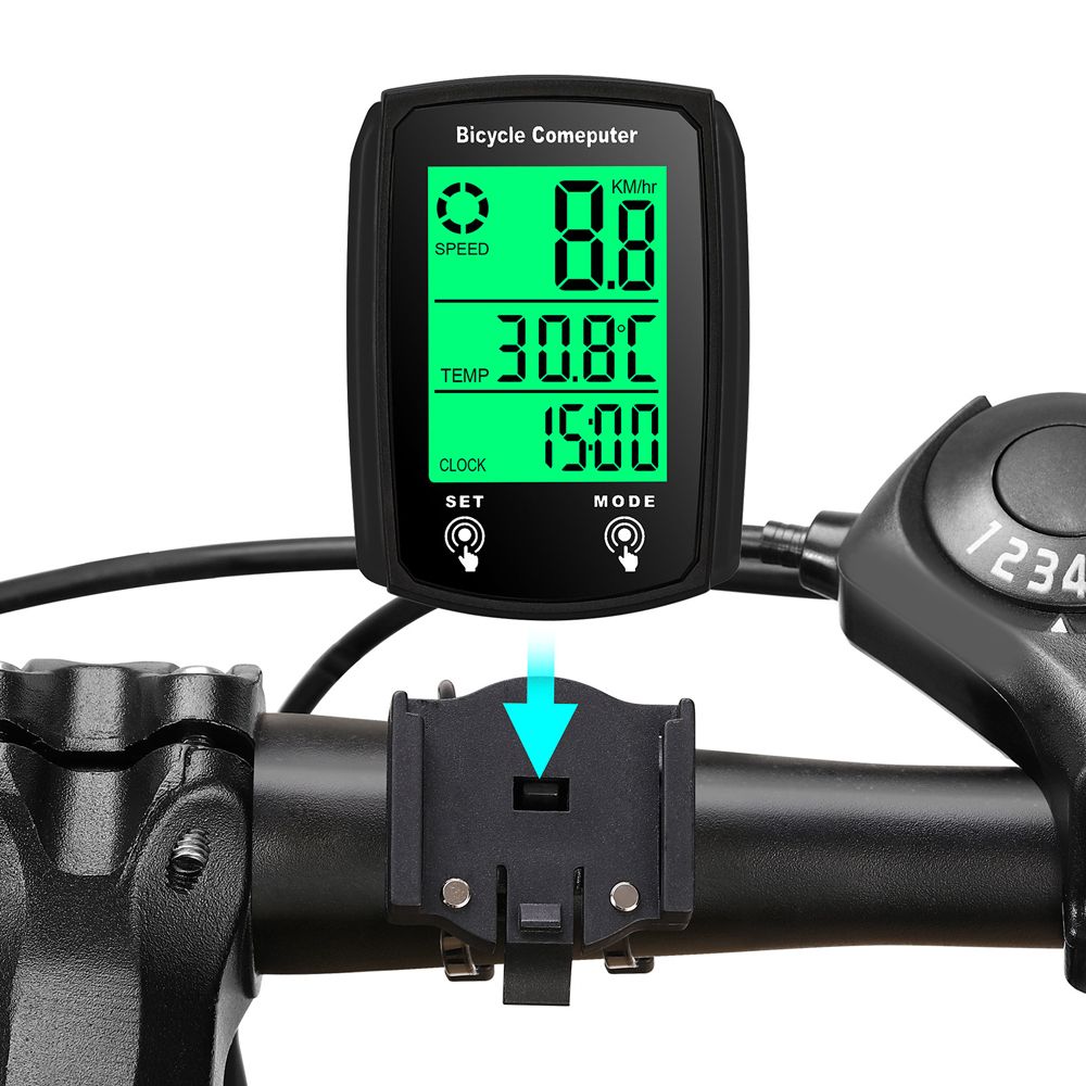 Wired Bike Computer LED Digital Bicycle Speedometer Odometer