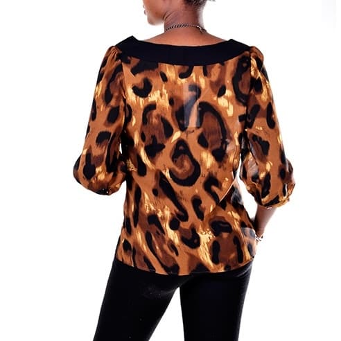 Square Neck Patterned Top
