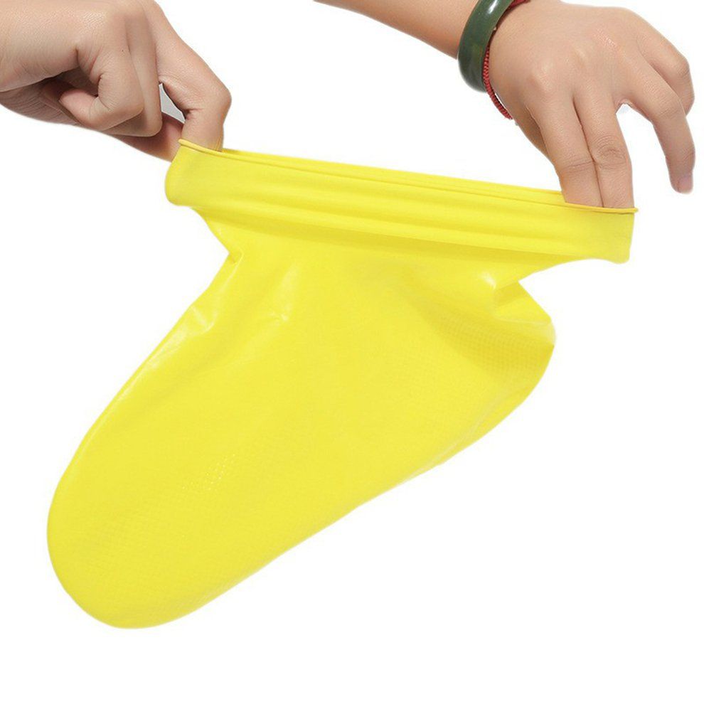 Boots Waterproof Shoe  Over Sili One Material Uni  Shoes Prote Tors Rain Boots For Indoor Outdoor Rainy Days Neutral / Summer-yellow-L