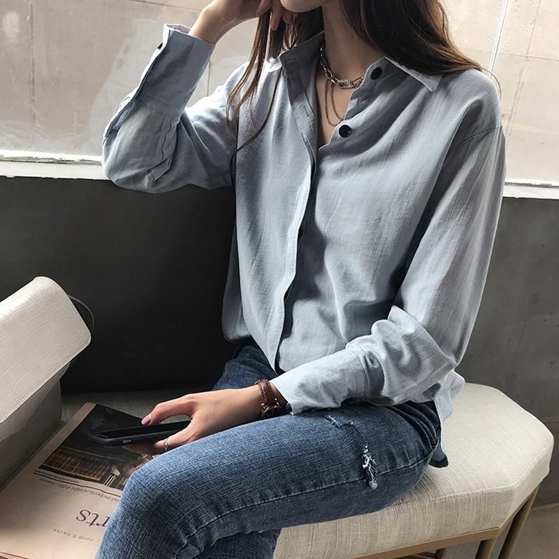 Autumn outfit paired with small and tall Korean fashion sweater set, medium length casual shirt and