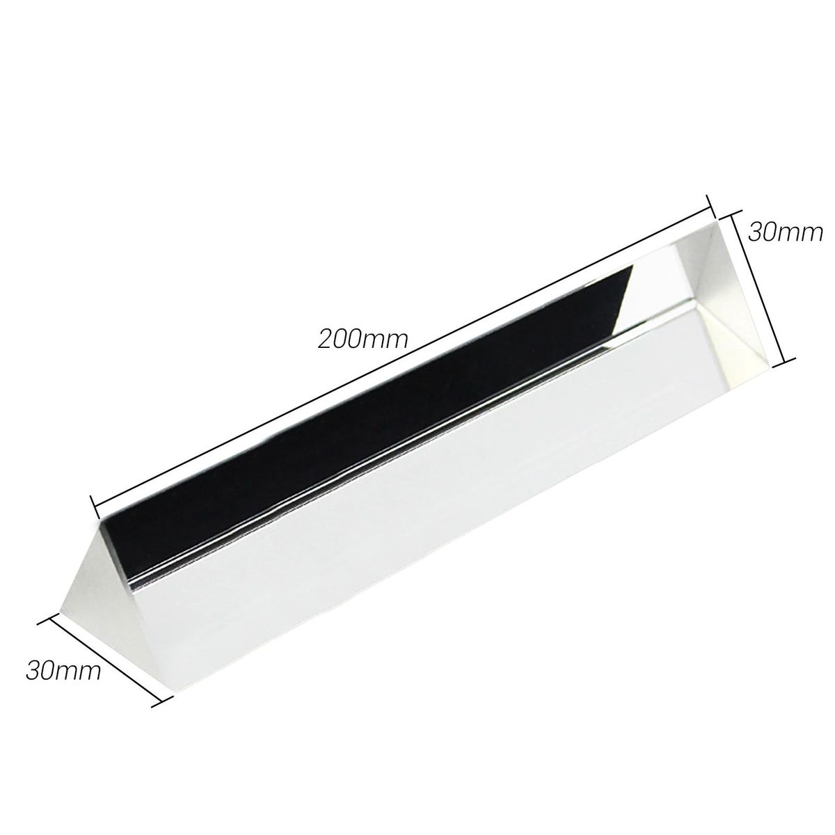 30mm Equilateral Prism Optical Glass Triangular Prism Triple Prism for Rainbow DIY Photography Teaching Props