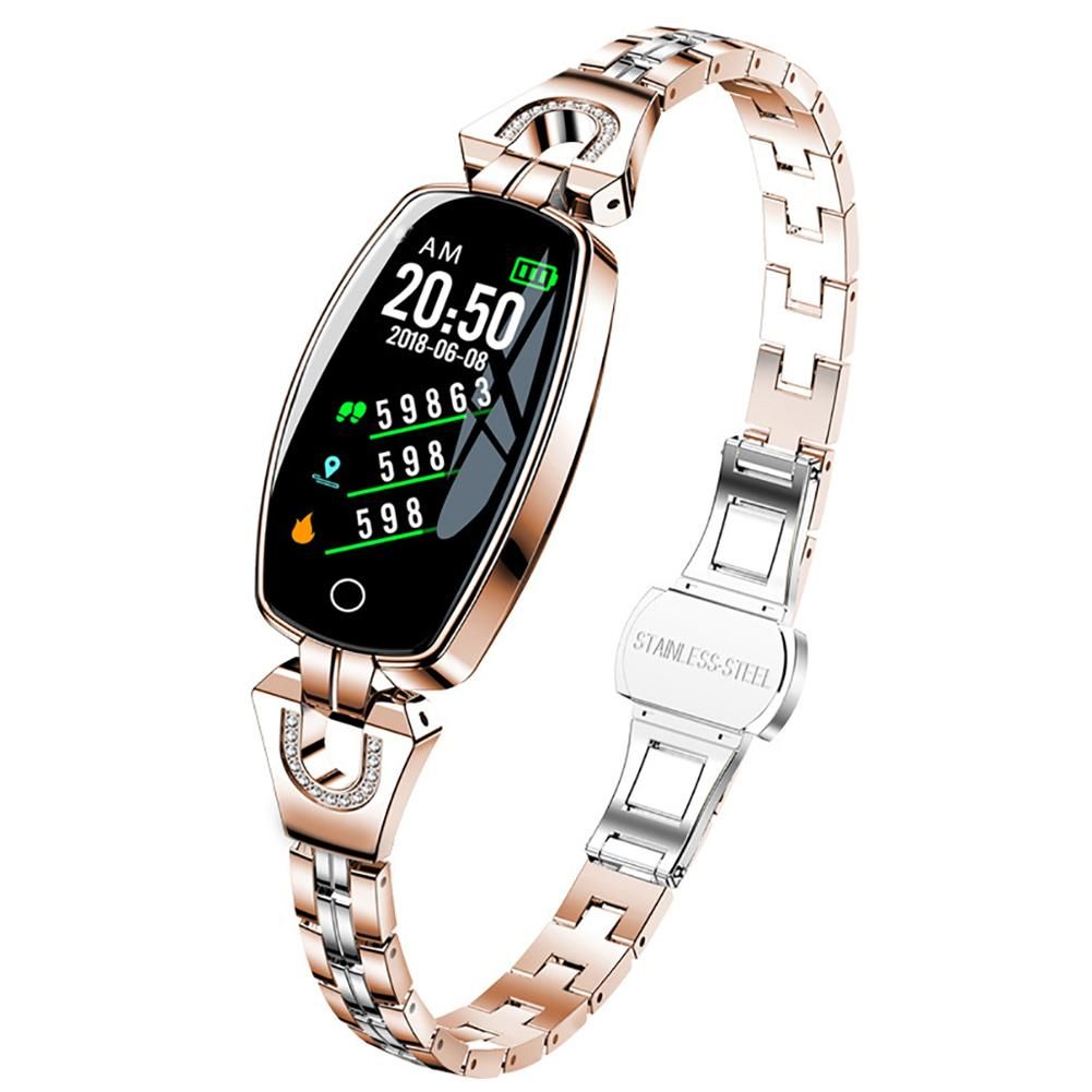 Women Color Screen Heart Rate Blood Pressure Monitor-Golden