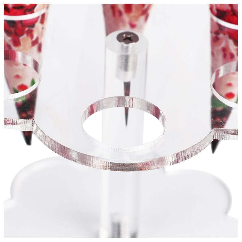 1pcs 6 Holes Acrylic Ice Cream Cone Stand Holder