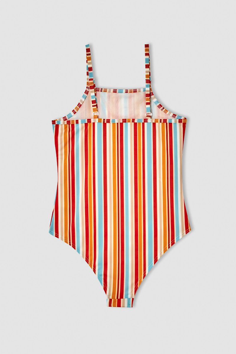 Girl Regular Fit Woven Bikini - Orange