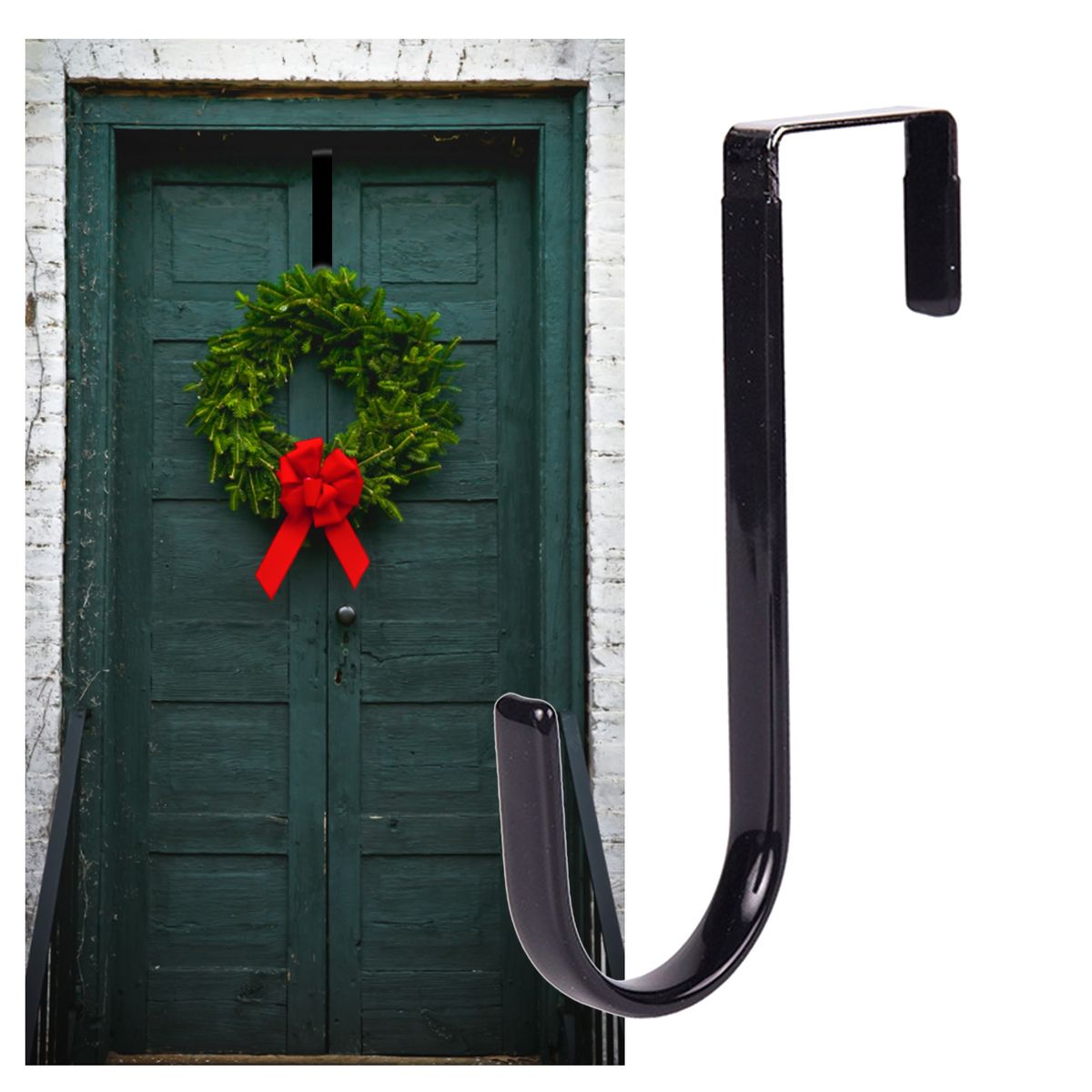 Clothes Hook S-Shaped PVC Carbon Steel Towel Hanger Black