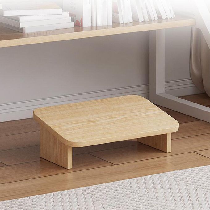 Wooden Foot Rest Foot Nursing Stool Foot Stool Dark Brown Inclined
