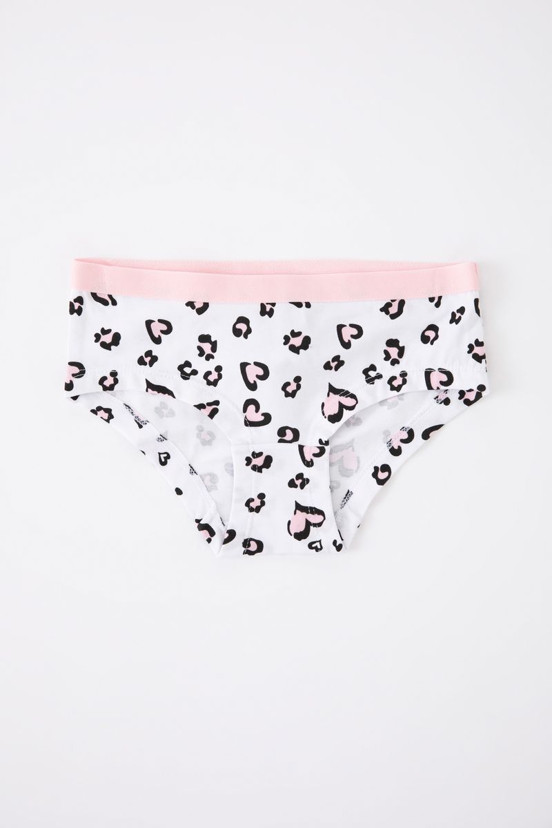 2 Piece Set Girl Underwear Hipster Slip -White