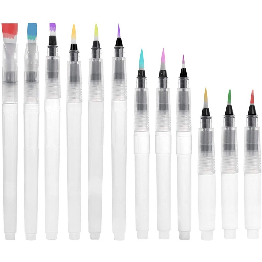 12 PCS Water Color Brush Pen Set, Watercolor Paint Pens,