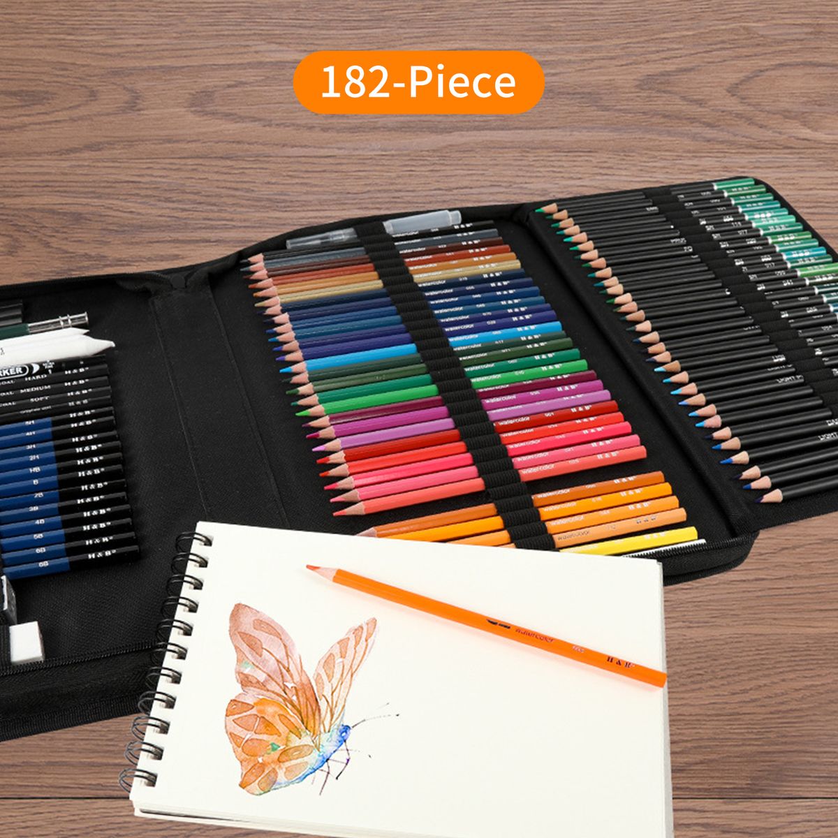 Colors Pencils Set 182PCS Professional Art Supplies 120