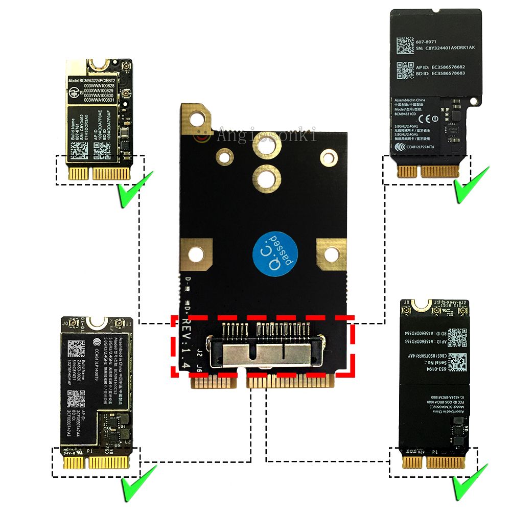 52 Pin Mini PCI-E Transforms Card WIFI Adapter For