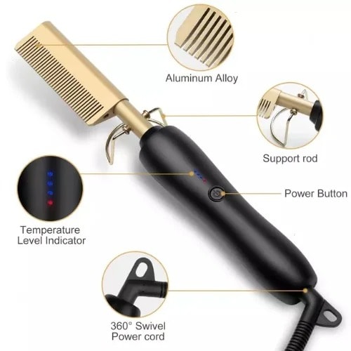 Electric Hot Hair Straightening Comb
