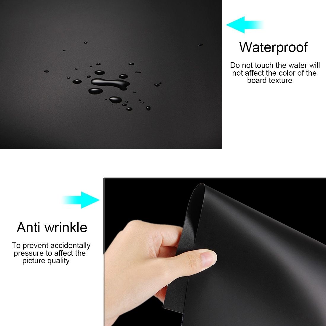 PULUZ Photography Background PVC Paper Kits For Studio Tent Box, 3 Colors (Black, White,Yellow), Size: 73.5cm X 37.5cm