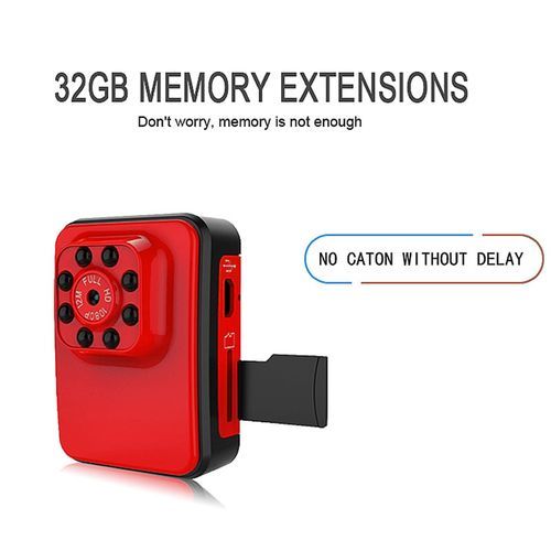 R3 WiFi Mini Camera HD 1080P Micro Camera Infrared Night Vision Mini Sports DV Cam Loop Recording For Hiking Riding(Standard)(No Wifi Red)