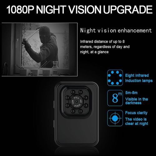 R3 WiFi Mini Camera HD 1080P Micro Camera Infrared Night Vision Mini Sports DV Cam Loop Recording For Hiking Riding(Standard)(No Wifi Red)