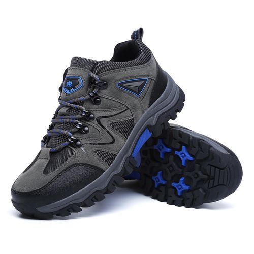 Big Size Mens Outdoor Hiking Climbing Shoes-Grey