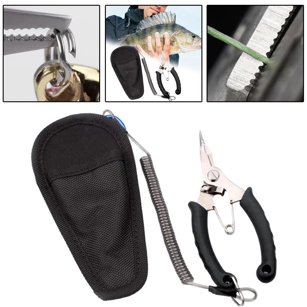 Pliers Saltwater Freshwater Fish Lip Hook Remover Black Elbow